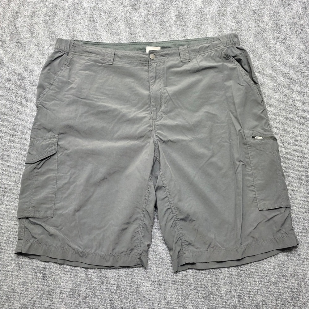 Columbia Men's Size 44 Gray Nylon Cargo Shorts Outdoor Hiking Fishing 1441706